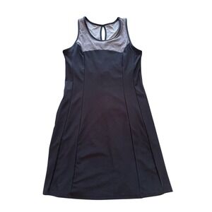 Mondetta performance luxury black and grey tank dress size m built in bra
